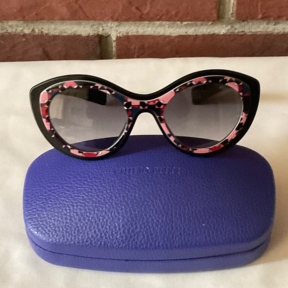 Emilio Puccini Cat Eye Sunglasses Multicolor Mosaic Geometric Design EP0080 main image 13